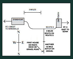 Map to Harrison Fisheries